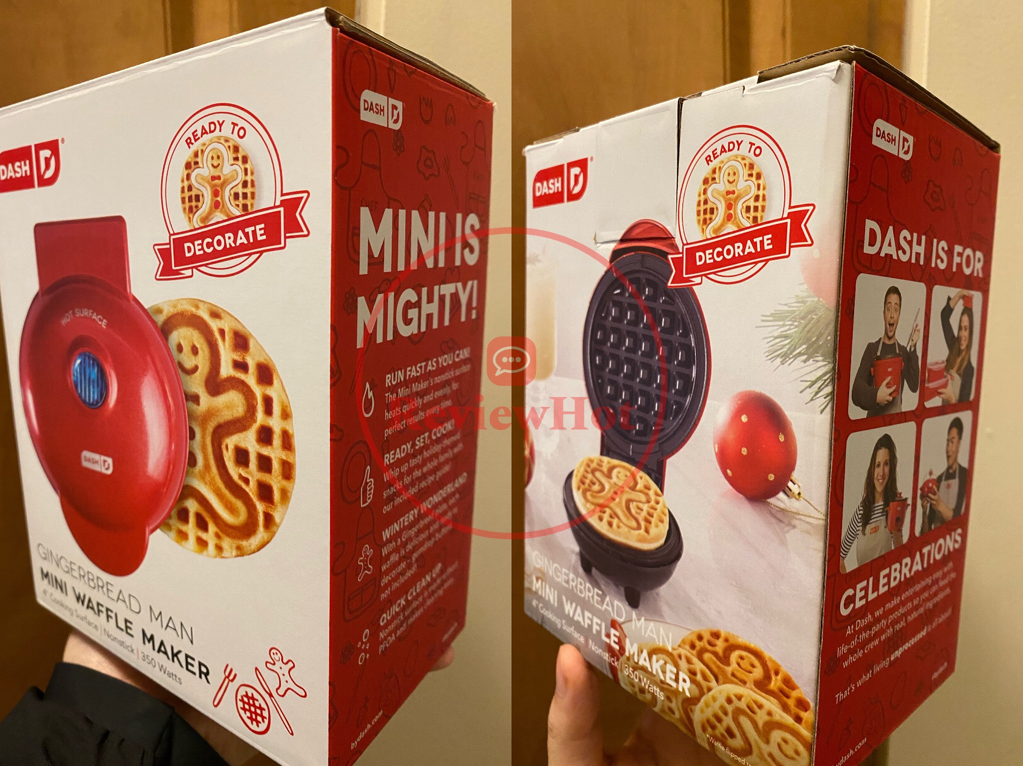 Dash Mini Waffle Maker package looking