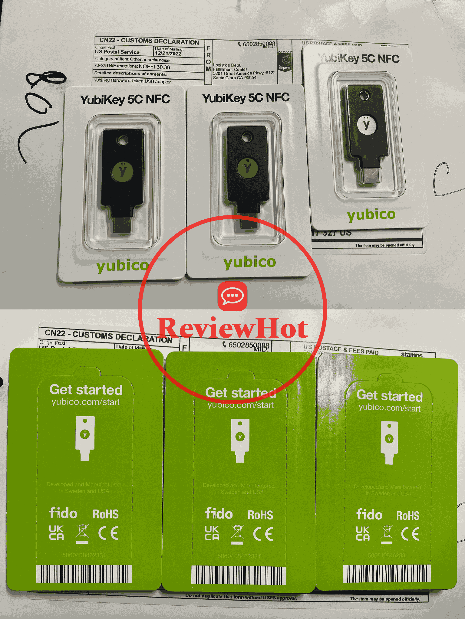 yubikey 4c nfc product package front and back pictures