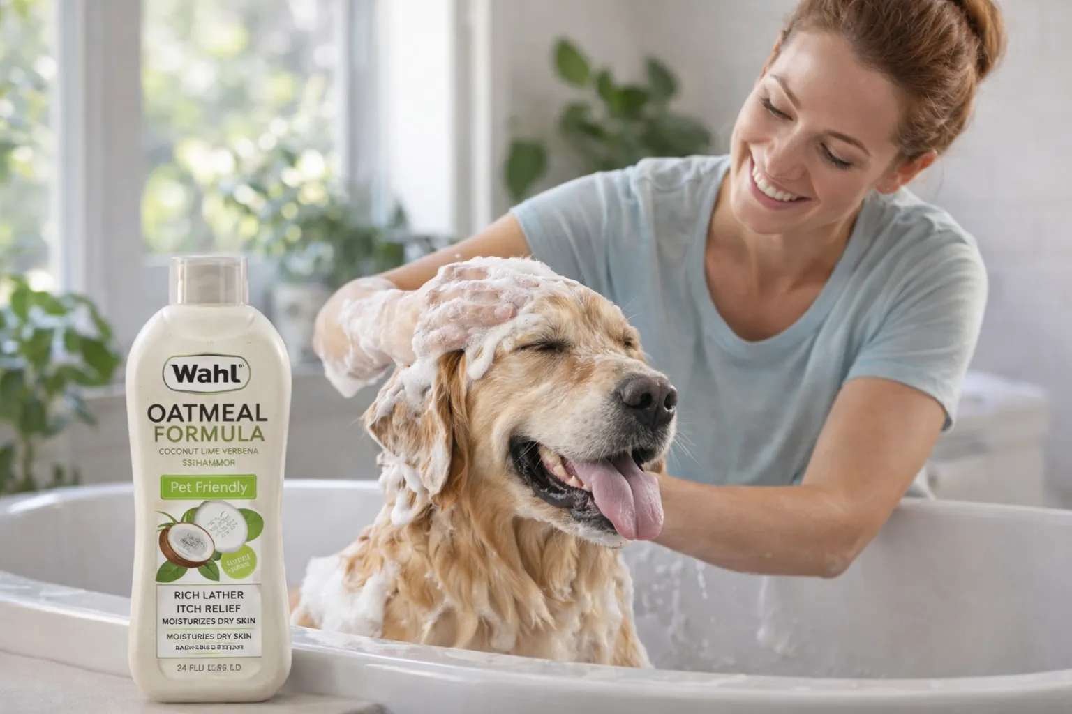 Wahl Dry Skin & Itch Relief Pet Shampoo for Dogs – Ideal USA Formula with Nice Smell