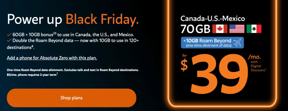 FREEDOM MOBILE BLACK FRIDAY 2025 DEALS