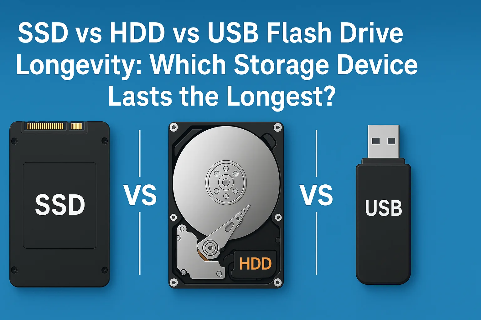 SSD vs HDD vs USB Flash Drive Longevity: Which Storage Device Lasts the Longest?